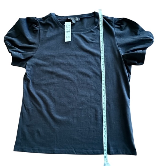 NEW J. CREW J. CREW Vintage jersey puff-sleeve T-shirt in black size small - Picture 5 of 8